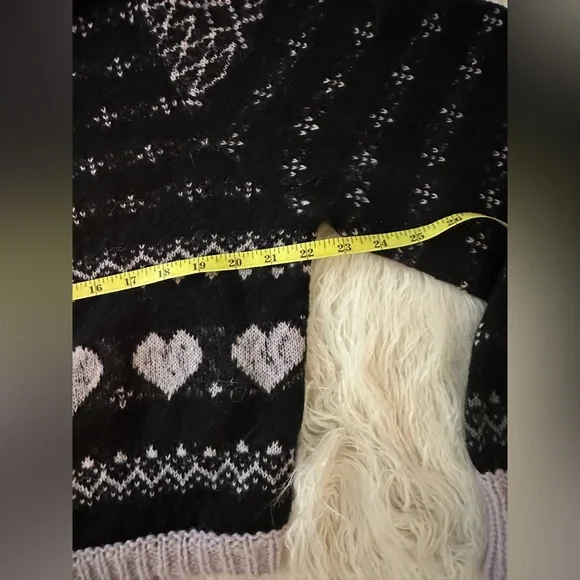 Free People Snow Globe Pullover Sweater in Onyx Combo XL NWT